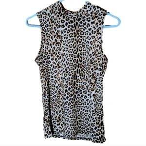 Animal printed turtleneck top